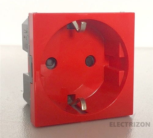 BASE DE ENCHUFE SIMPLE ROJA 2P+T LEGRAND - Comprar en tienda online de  venta por Internet