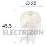 LÁMPARA LED HALÓGENA 3W. LUZ BLANCA 6400K.